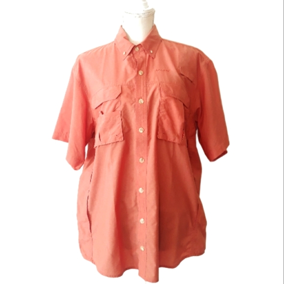Sportif Hook & Tackle Fishing Shirt - Size Medium Coral - Picture 7 of 15